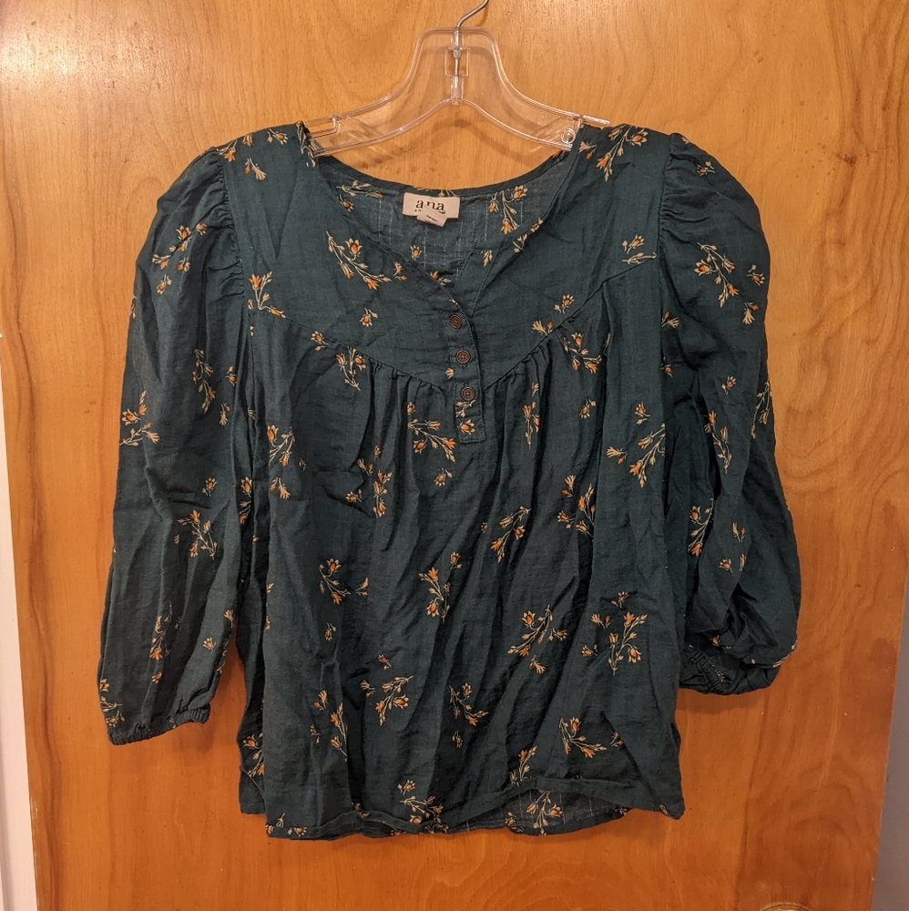 a.n.a Blouse, Size XS, Teal